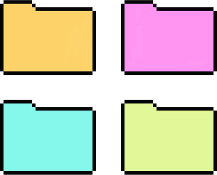 pixel art folder image, folders, folder, computer, computer folder, y2k folder image, y2k, pixel art, pixel folder, illustration, file, document, note, office, icon