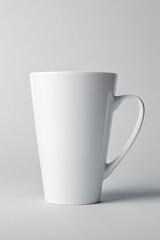 Obraz premium Empty White Tall Mug On White Background