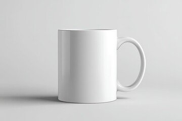 Blank White Mug Mockup On Studio Background