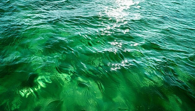 Green Water Surface