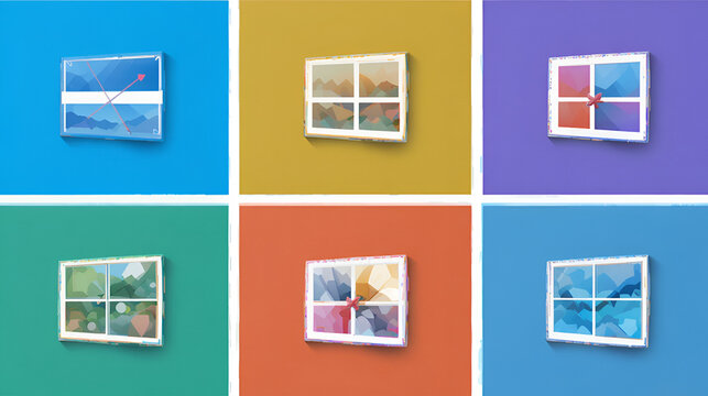 Window Management Icons. Window management. Solid icon set of Window management: maximize icon, minimize icon, close button, move window arrows, snap left,
