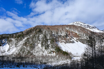 冬の日本長野県の上高地