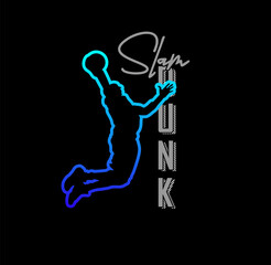 slam dunk basketball championship. t shirt design vector illustration © goank graphic