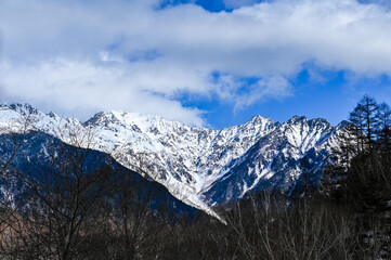 冬の日本長野県の上高地
