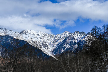 冬の日本長野県の上高地