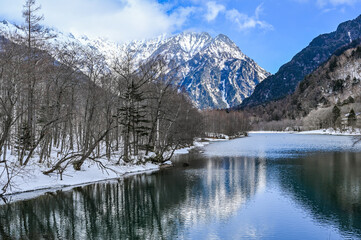 冬の日本長野県の上高地