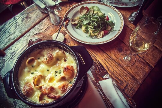 Fondue Pot Top Edge Shot on 28mm Lens from Above