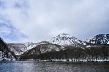 冬の日本長野県の上高地
