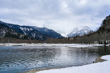 冬の日本長野県の上高地