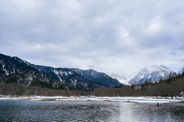 冬の日本長野県の上高地