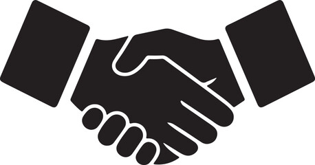 Business Partnership Handshake Agreement Icon,Deal Partnership Handshake Business Contract Symbol