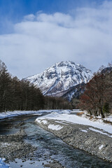 冬の日本長野県の上高地