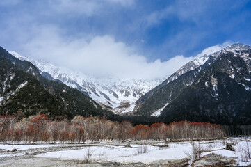 冬の日本長野県の上高地