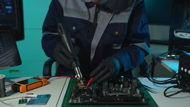 Repairing and upgrade electronic, computer hardware and technology concept.
