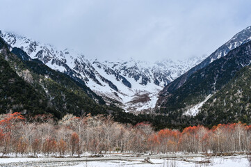 冬の日本長野県の上高地