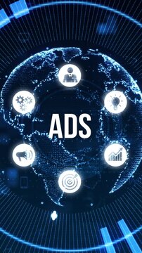 Programmatic Advertising concept.Business, Technology, Internet and network concept.