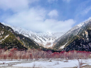 冬の日本長野県の上高地