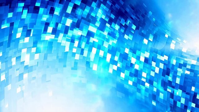 Blue pixel wave abstract design