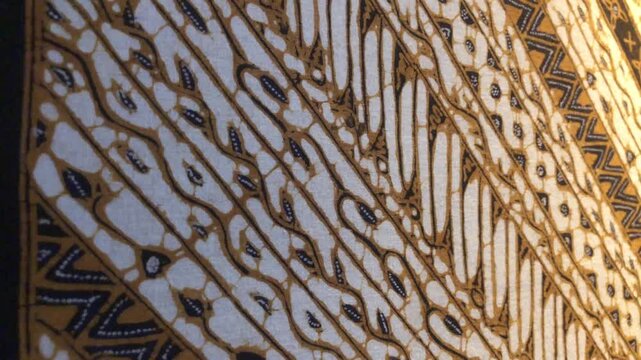 4K Detail Batik Jawa and culture Indonesia