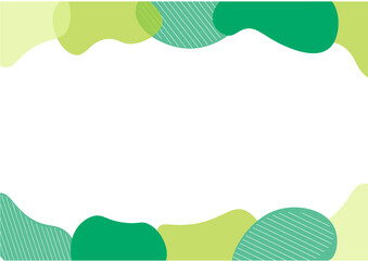 ナチュラルなグリーン抽象フレーム背景｜コピースペース付き バナー テンプレート素材
グリーンの背景,　夏　春　新緑