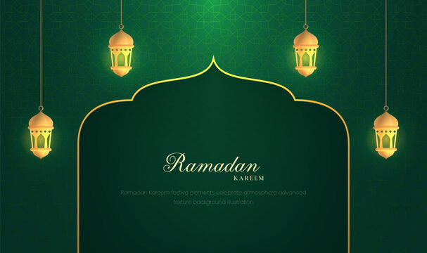 Ramadan Mubarak Islamic Pattern Lantern Elegant Background