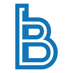 Blue capital letter B icon symbol logo design element graphic icon © MDRIDWNUL