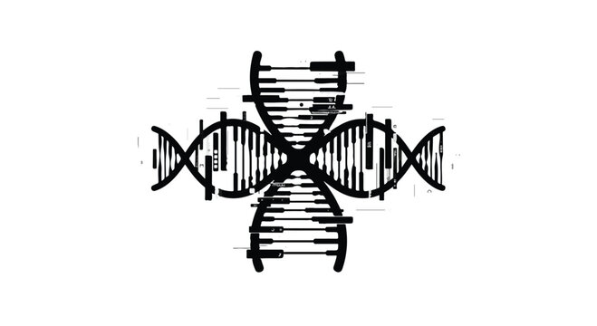 Abstract DNA helix design symbolizing life and science