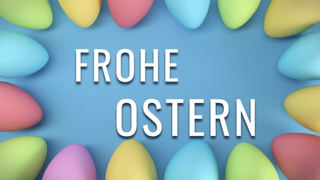 Videoanimation - 16 Pastellfarbene Ostereier - Frohe Ostern