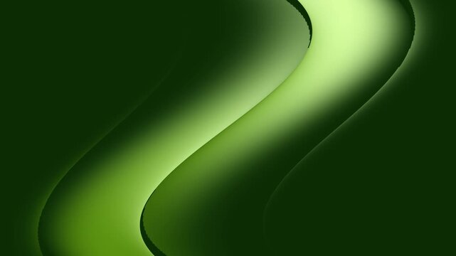 Abstract Green Gradient Wave Motion Background Loop. Fluid Matcha animation.