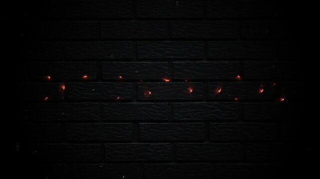 October 2029 Text Neon Glowing Year Month & Date Animation