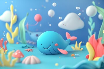 Ocean outdoors cartoon nature.