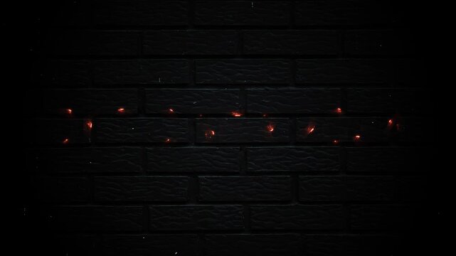 October 2034 Text Neon Glowing Year Month & Date Animation