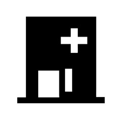 Fototapeta premium Building Hospital Thin Icon
