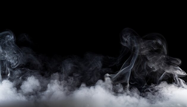 Dark Smoke Texture Overlays Isolated On Transparent Background Smoke Texture Design Element Rising Black Fog Border Mist Or Smog Special Effect Ideal For Creative Design And Advertising
