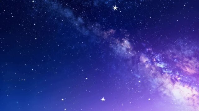 Enchanting Immersive Stream Overlay Loop with Tranquil Starry Night Virtual Backdrop for Video Calls and Streaming