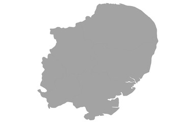Obraz premium East of England map. solid map of East of England