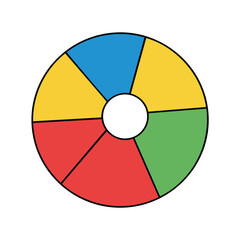 Obraz premium Colorful Pie Chart Illustration for Data Analysis and Business Presentation