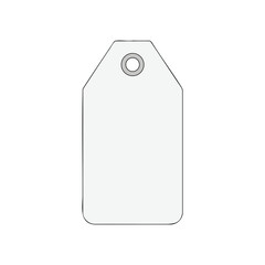 Blank White Price Tag Label for Retail Shopping or Inventory Management