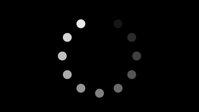 loading bar line progress loop Animation video transparent background with alpha channel. animated circle loading background video icon