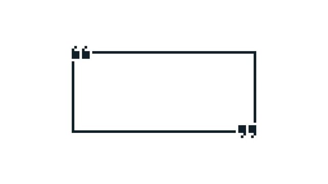 8-bit pixel art simple quotation mark dialogue. looped animation 4k 30fps