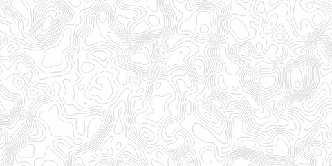 Obraz premium Minimal white topography line grid outline counter map. Landscape wavy topography relief discovery area white, black line background.