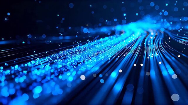 Blue light fiber optic cables