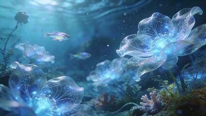 jellyfish under water