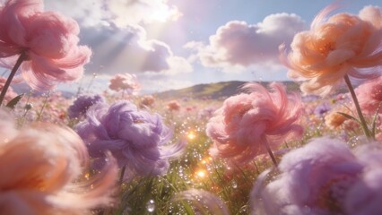 spring landscape with flowers