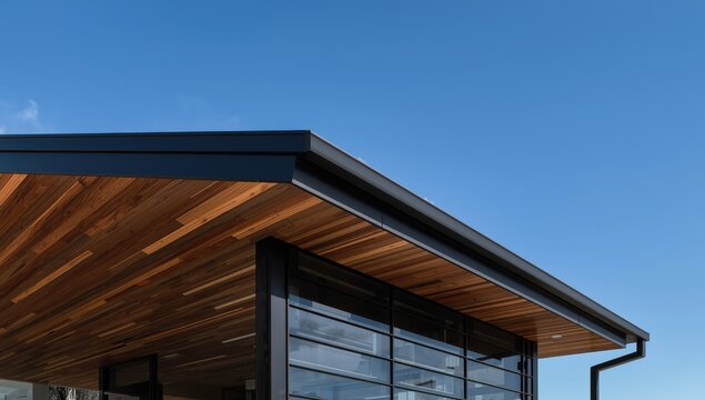 Laminated wood roof frame in Melbourne, Australia