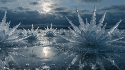 frosty natural background