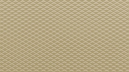 Fototapeta premium 3d render of light golden parametric wall paneling with repeating geometric diamond pattern. modern architectural texture with beveled rhombus shapes for premium interior design concepts.
