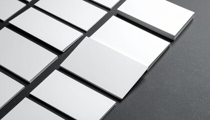 Abstract motion of rectangular shapes in a grid pattern on a dark gray surface, viewed from above, showcasing geometric design