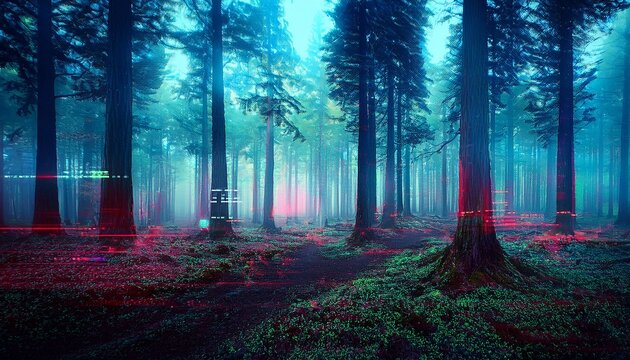 Digital Forest Error Glitch