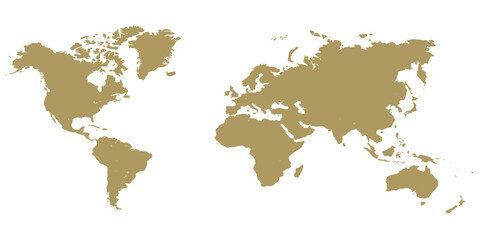 Obraz premium Detailed vector illustration of a global world map atlas featuring all continents from America to Asia and Europe on a white background for geography, travel, and business